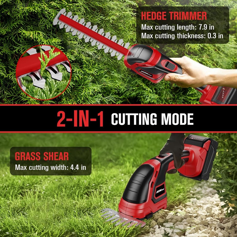 HEINPRO Cordless Hedge Trimmer Compatible with Milwaukee M18 Battery (Battery not Included), Electric Hedge Trimmer Cordless Grass Trimmers, Bush Trimmers Grass Shears Handheld for Yard,Garden - Image 4